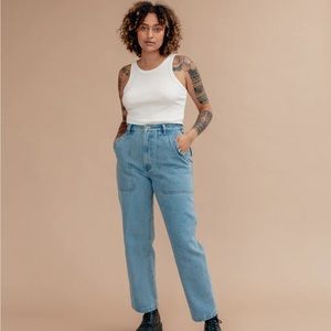 P & Co 304 Service Fatigue Pants - Denim. UK8